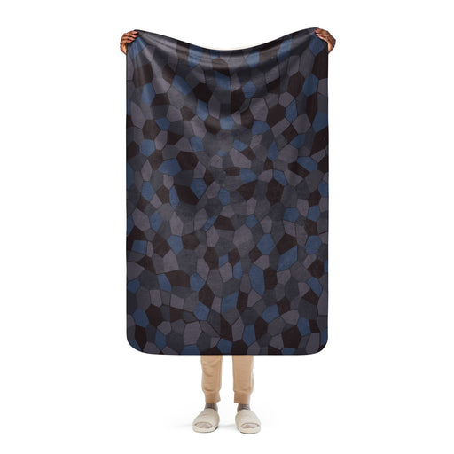 Lozenge Aircraft Night CAMO Sherpa Blanket - 37″×57″