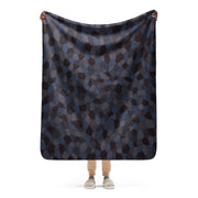 Lozenge Aircraft Night CAMO Sherpa Blanket - 50″×60″