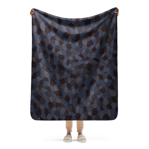 Lozenge Aircraft Night CAMO Sherpa Blanket - 50″×60″