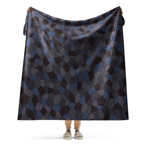 Lozenge Aircraft Night CAMO Sherpa Blanket - 60″×80″