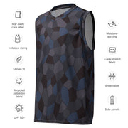 Lozenge Aircraft Night CAMO Unisex Basketball Jersey