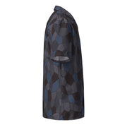 Lozenge Aircraft Night CAMO Unisex Short-Sleeve Button Shirt - Button-Up