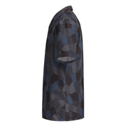 Lozenge Aircraft Night CAMO Unisex Short-Sleeve Button Shirt - Button-Up