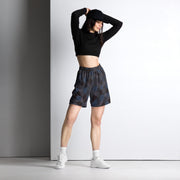 Lozenge Aircraft Night CAMO Unisex Mesh Shorts