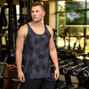 Lozenge Aircraft Night CAMO Unisex Tank Top - XS - Shirt