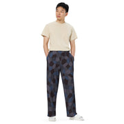 Lozenge Aircraft Night CAMO Unisex Wide-Leg Leisure Pants - Pant