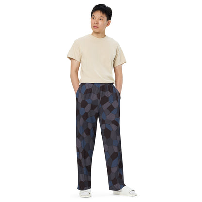 German WW1 Lozenge Aircraft Night CAMO unisex wide-leg pants - Unisex Wide-Leg Pants