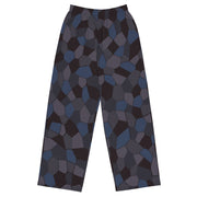 Lozenge Aircraft Night CAMO Unisex Wide-Leg Leisure Pants - 2XS - Pant