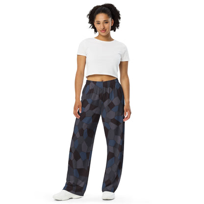 German WW1 Lozenge Aircraft Night CAMO unisex wide-leg pants - Unisex Wide-Leg Pants