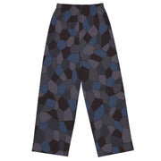 Lozenge Aircraft Night CAMO Unisex Wide-Leg Leisure Pants - Pant