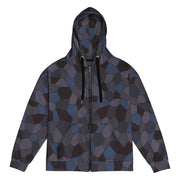 Lozenge Aircraft Night CAMO Unisex Zip Hoodie - 2XS