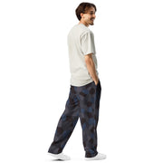 Lozenge Aircraft Night CAMO Unisex Wide-Leg Joggers