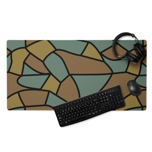 German WW1 Turtle Shell Trench Stahlhelm CAMO Gaming mouse pad - 36″×18″