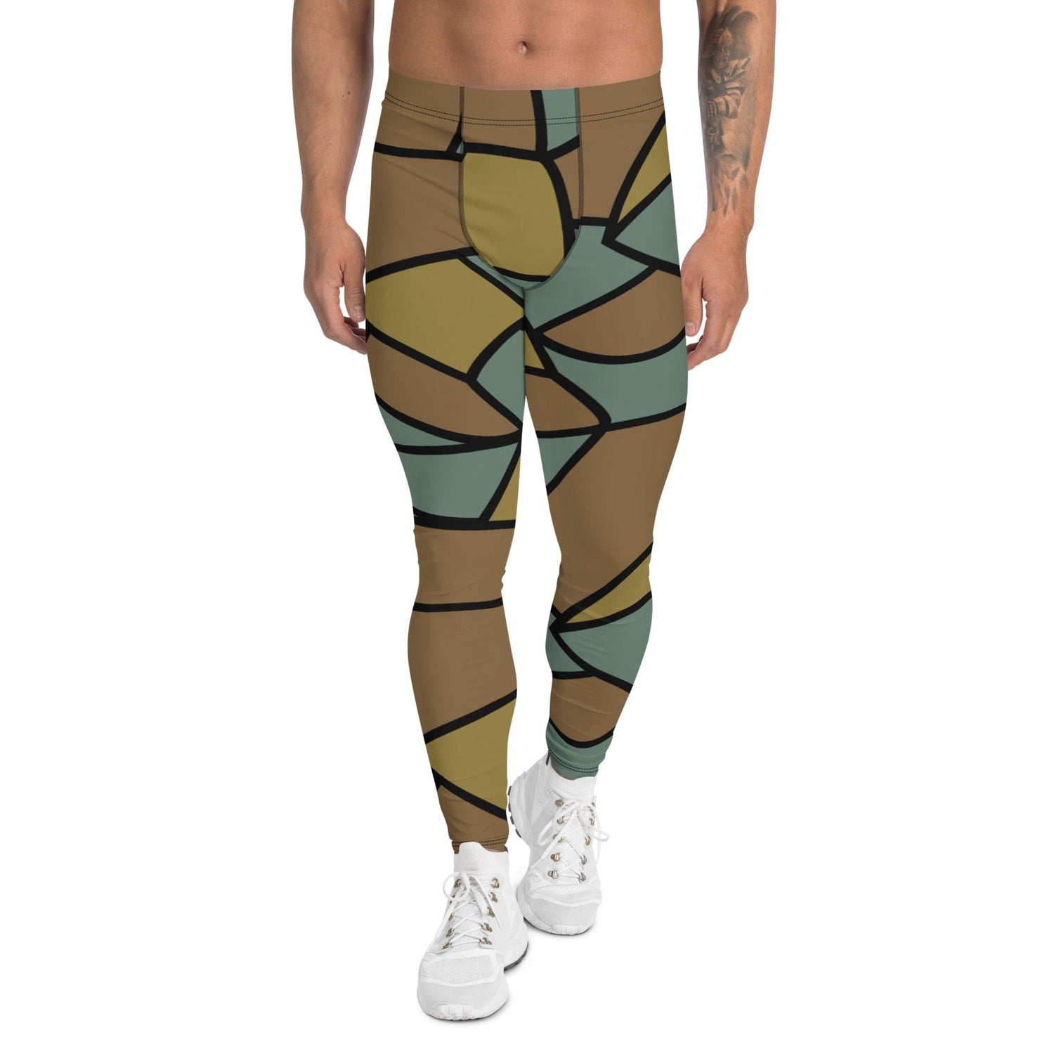 German WW1 Turtle Shell Trench Stahlhelm CAMO Men’s Leggings - XS - Mens