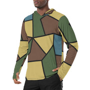 WW1 Turtle Shell Trench Stahlhelm CAMO Mens Sunscreen Sports Hoodie With Thumb Holes - S / White