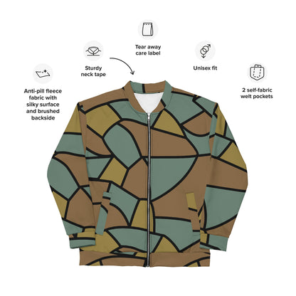 German WW1 Turtle Shell Trench Stahlhelm CAMO Unisex Bomber Jacket - Jackets