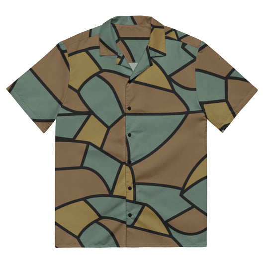 German WW1 Turtle Shell Trench Stahlhelm CAMO Unisex button shirt - 2XS - Button Shirt