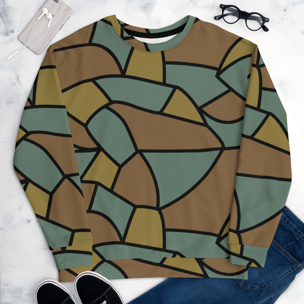 German WW1 Turtle Shell Trench Stahlhelm CAMO Unisex Sweatshirt