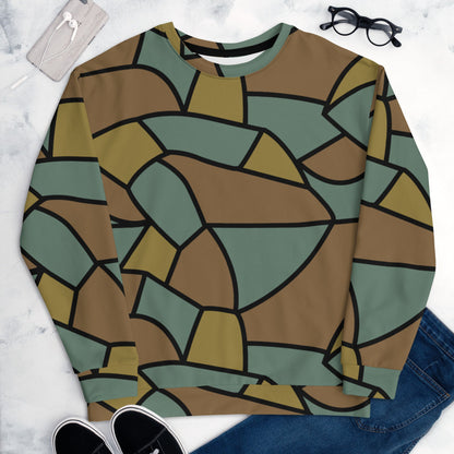 German WW1 Turtle Shell Trench Stahlhelm CAMO Unisex Sweatshirt