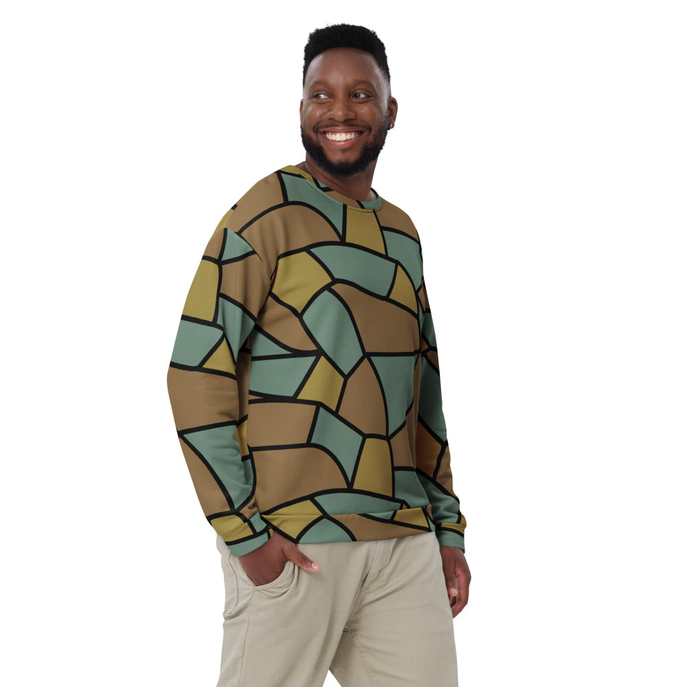 German WW1 Turtle Shell Trench Stahlhelm CAMO Unisex Sweatshirt