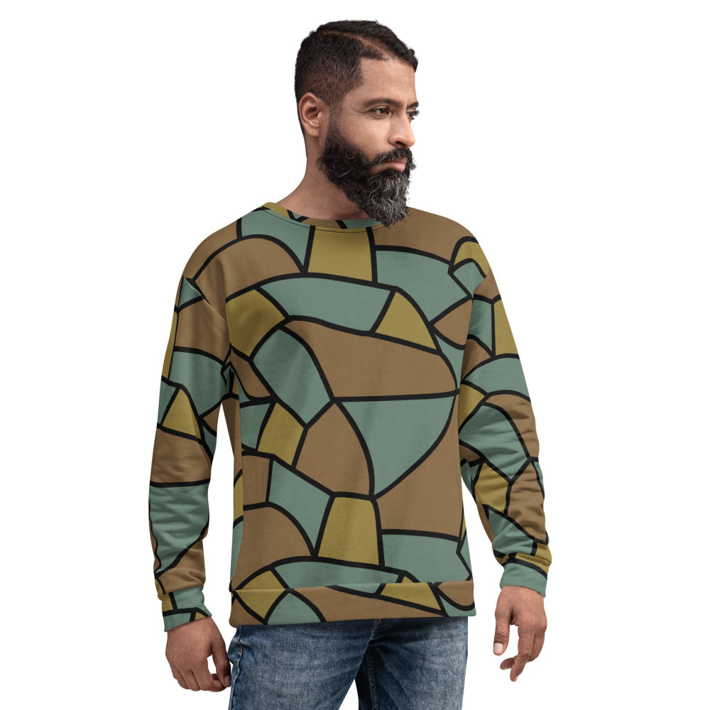 German WW1 Turtle Shell Trench Stahlhelm CAMO Unisex Sweatshirt