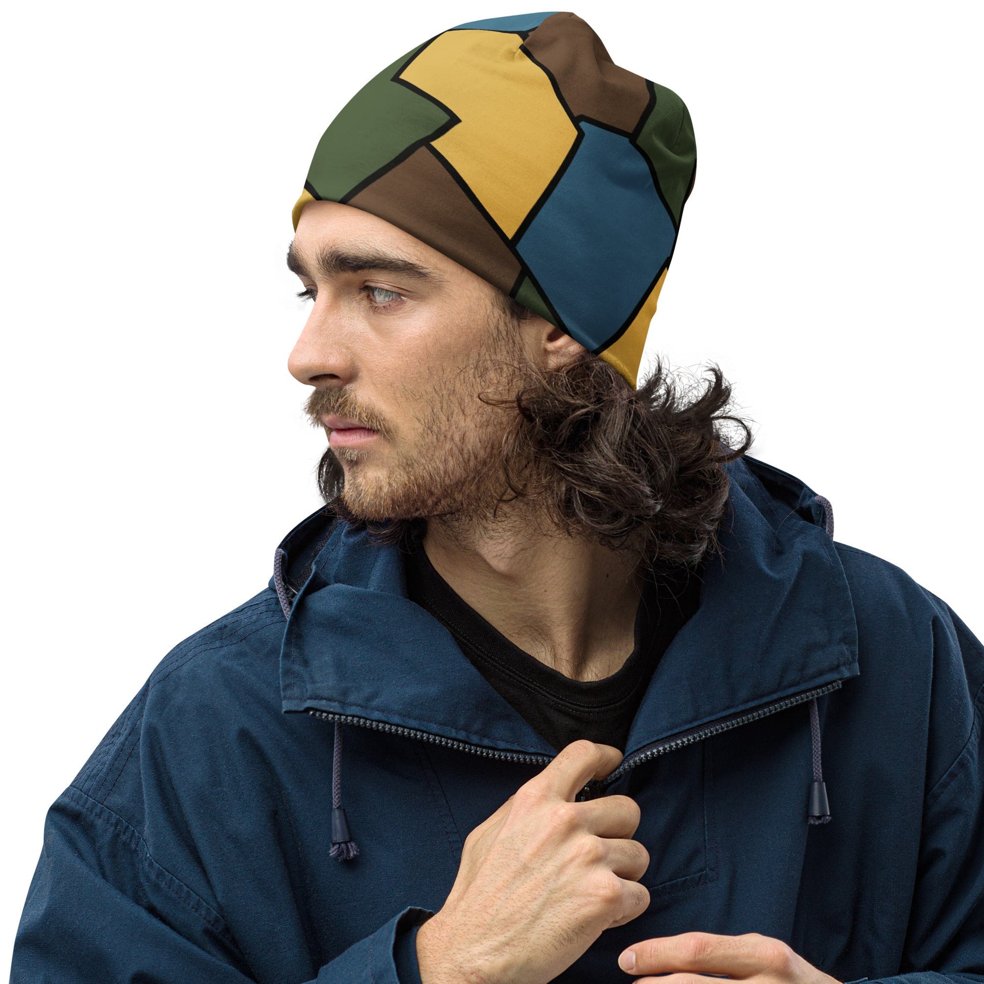 German WW1 Turtle Shell Trench Stahlhelm v2 CAMO Beanie - S