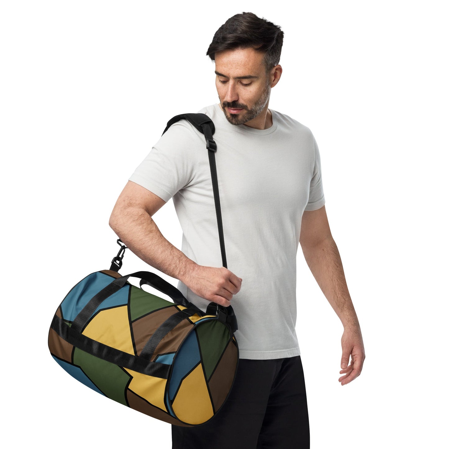 German WW1 Turtle Shell Trench Stahlhelm v2 CAMO Gym Bag