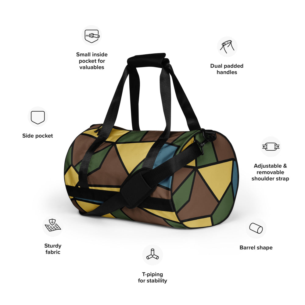 German WW1 Turtle Shell Trench Stahlhelm v2 CAMO gym bag - Gym Bag