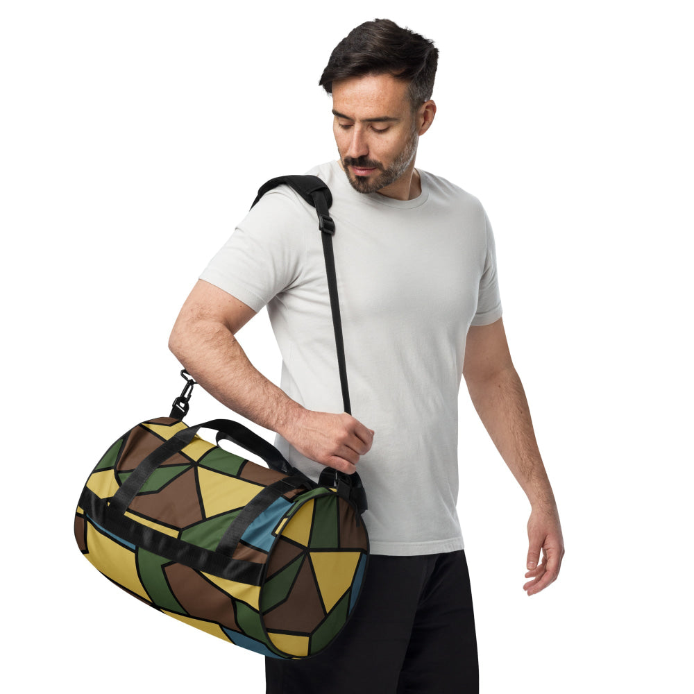 German WW1 Turtle Shell Trench Stahlhelm v2 CAMO gym bag - Gym Bag