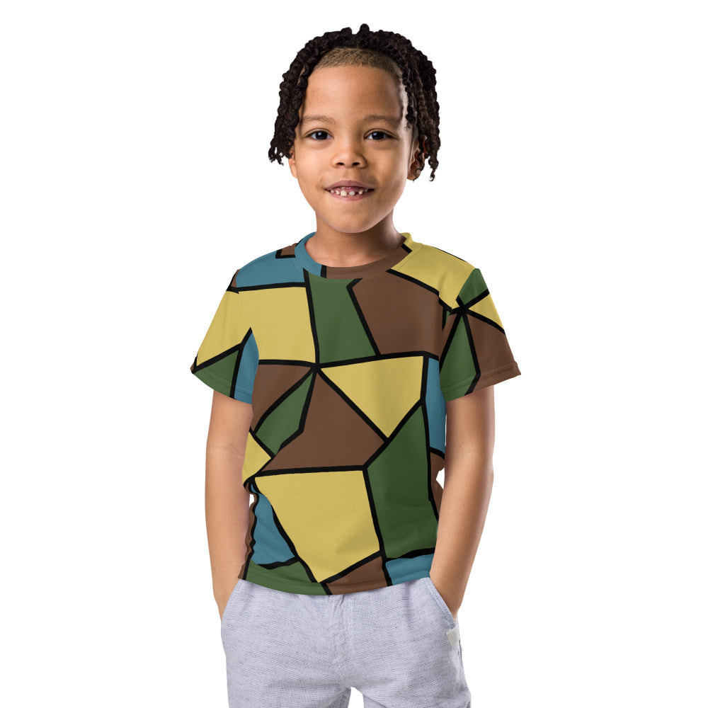 German WW1 Turtle Shell Trench Stahlhelm v2 CAMO Kids crew neck t-shirt - 2T - Crew Neck T-shirt