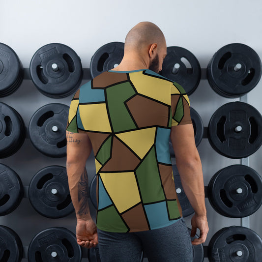 German WW1 Turtle Shell Trench Stahlhelm v2 CAMO Mens Athletic T-shirt - T-Shirts