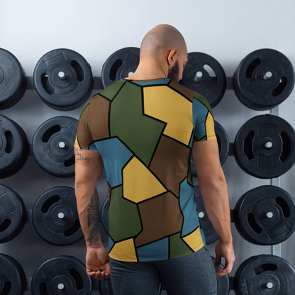 German WW1 Turtle Shell Trench Stahlhelm v2 CAMO Mens Athletic T-Shirt