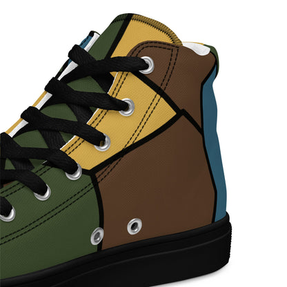 German WW1 Turtle Shell Trench Stahlhelm v2 CAMO Mens High-Top Canvas Shoes
