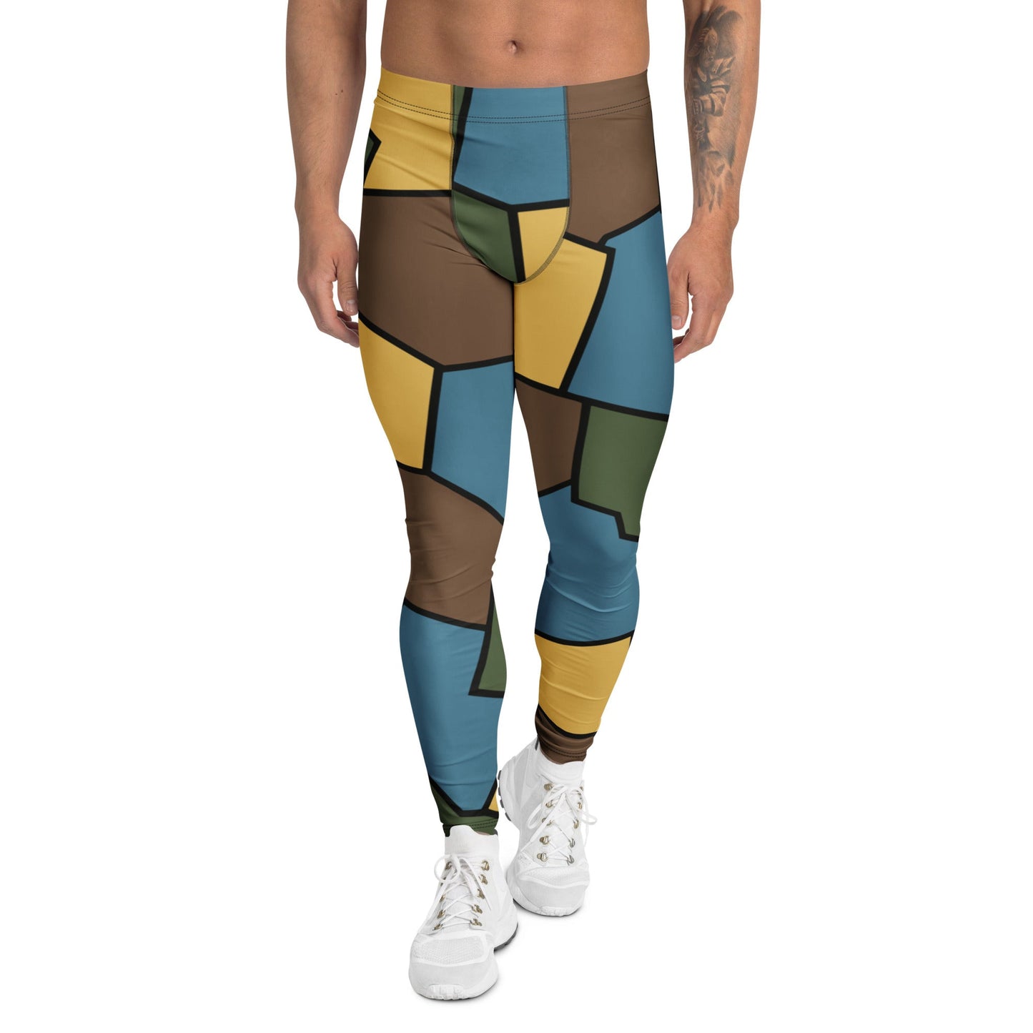German WW1 Turtle Shell Trench Stahlhelm v2 CAMO Mens Leggings - XS