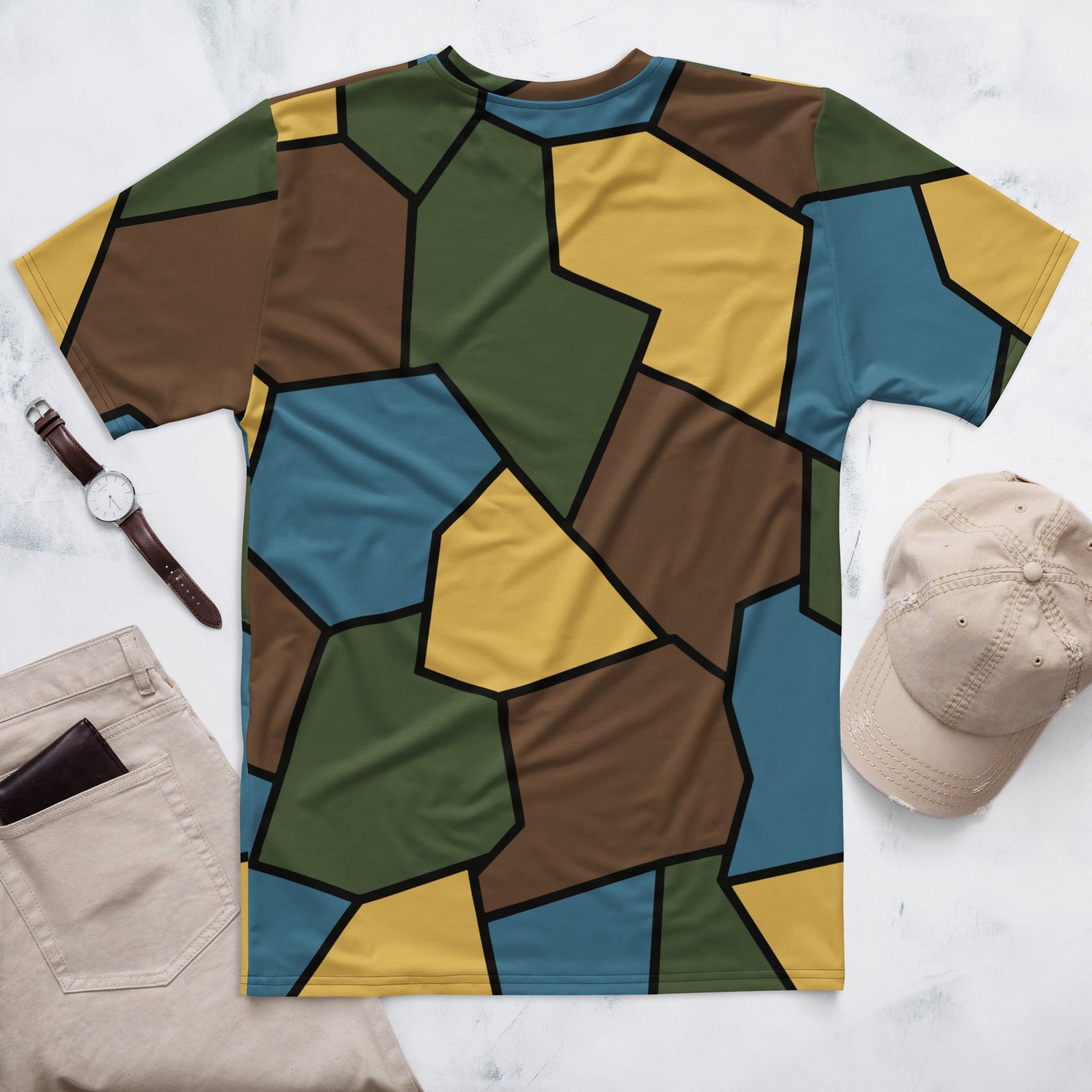 German WW1 Turtle Shell Trench Stahlhelm v2 CAMO Mens T-Shirt