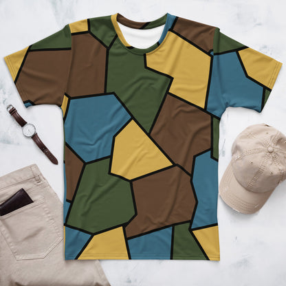 German WW1 Turtle Shell Trench Stahlhelm v2 CAMO Mens T-Shirt - XS