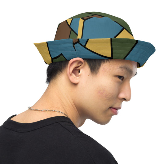 German WWI Sky Turtle Shell Stahlhelm CAMO Reversible Bucket Hat