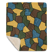 Turtle Shell Stahlhelm Sky CAMO Sherpa Blanket