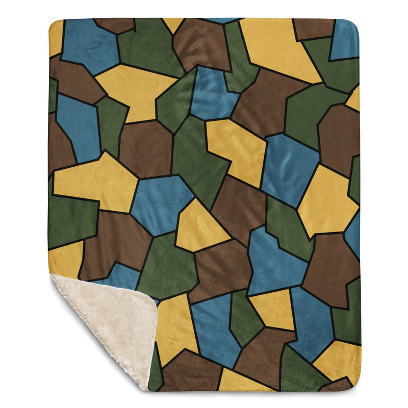 Turtle Shell Stahlhelm Sky CAMO Sherpa Blanket
