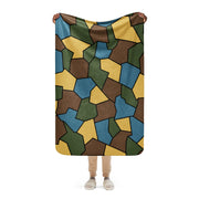 Turtle Shell Stahlhelm Sky CAMO Sherpa Blanket - 37″×57″