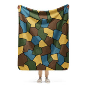 Turtle Shell Stahlhelm Sky CAMO Sherpa Blanket - 50″×60″