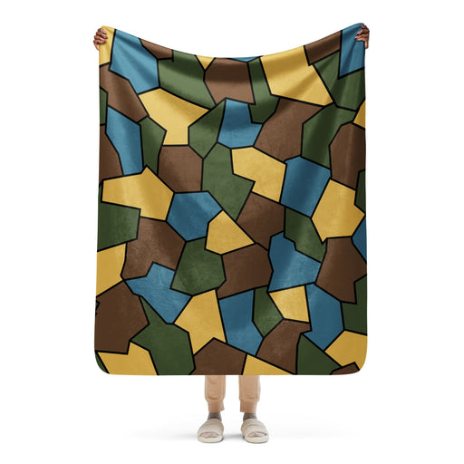 Turtle Shell Stahlhelm Sky CAMO Sherpa Blanket - 50″×60″