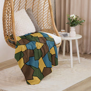 Turtle Shell Stahlhelm Sky CAMO Sherpa Blanket
