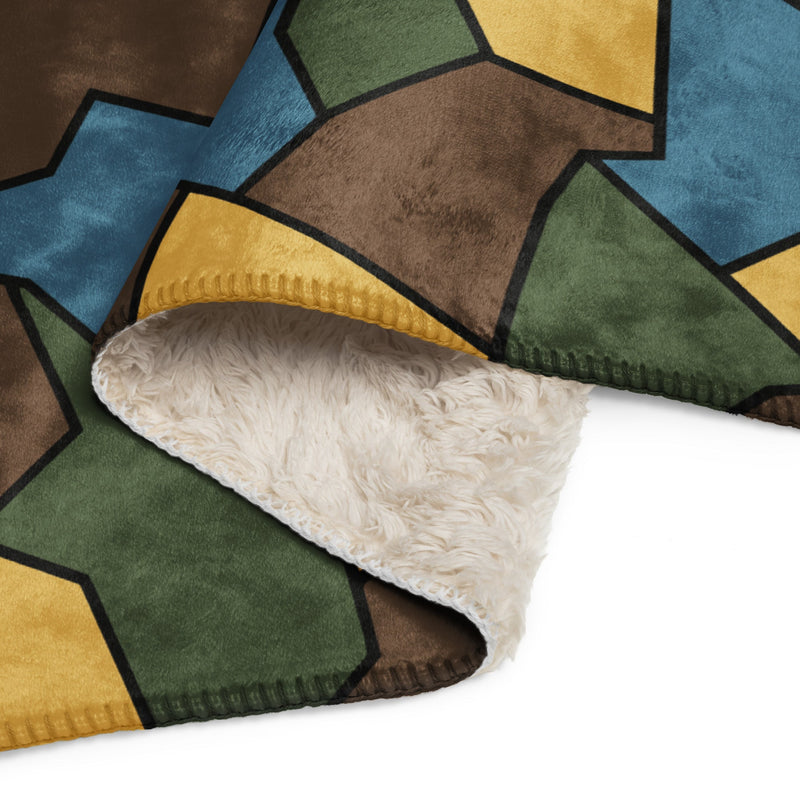 Turtle Shell Stahlhelm Sky CAMO Sherpa Blanket