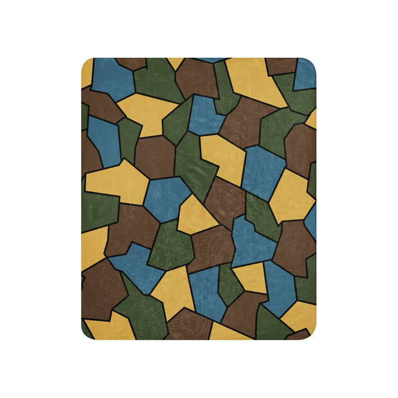 Turtle Shell Stahlhelm Sky CAMO Sherpa Blanket