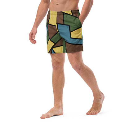 German WW1 Turtle Shell Trench Stahlhelm v2 CAMO Swim Trunks - Mens