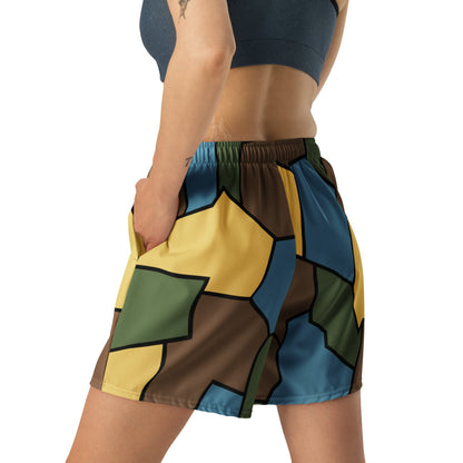 German WW1 Turtle Shell Trench Stahlhelm v2 CAMO Unisex Athletic Long Shorts