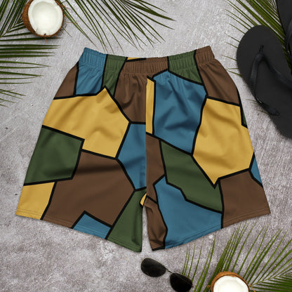 German WW1 Turtle Shell Trench Stahlhelm v2 CAMO Unisex Athletic Long Shorts