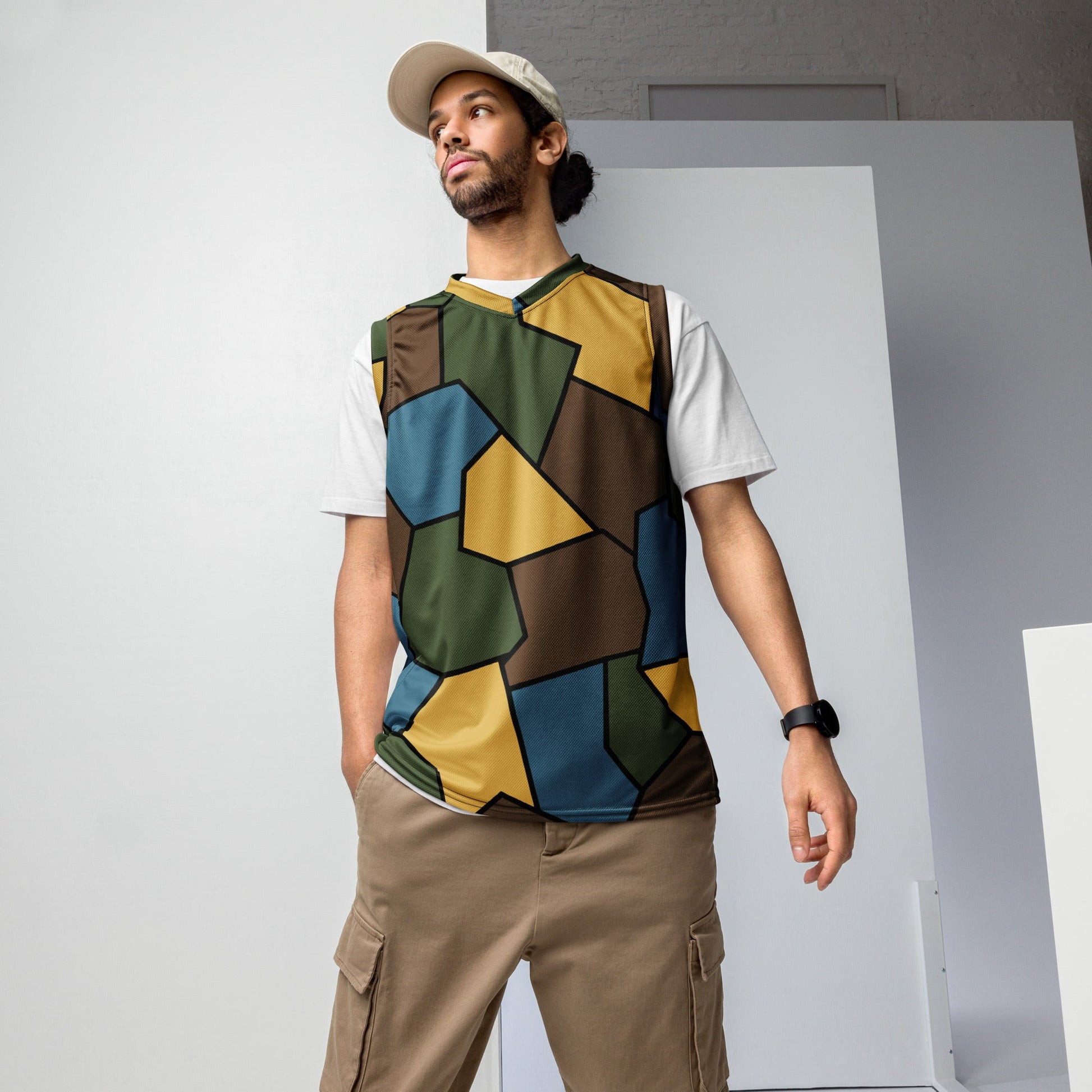 Turtle Shell Stahlhelm Sky CAMO Unisex Basketball Jersey - 2XS
