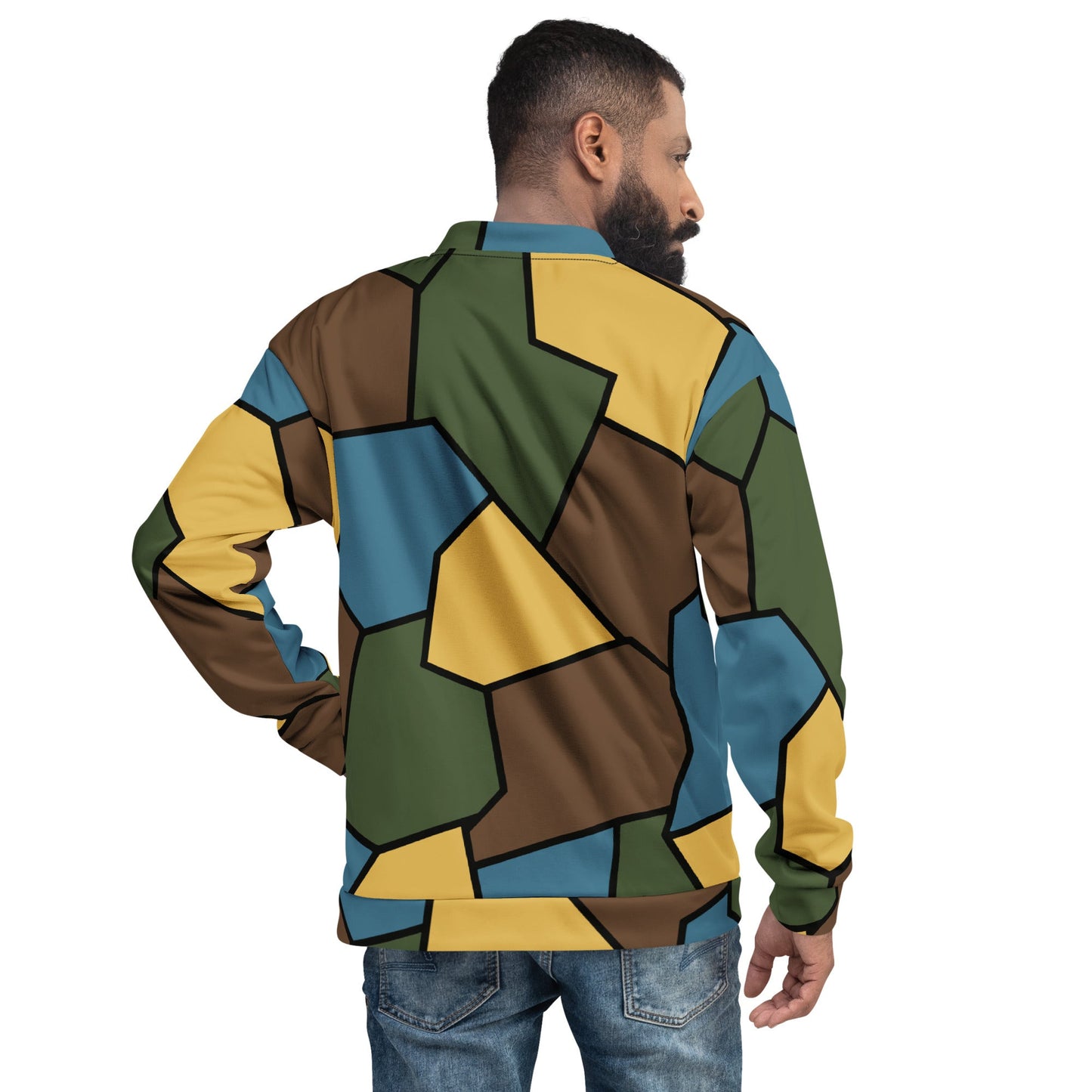 German WW1 Turtle Shell Trench Stahlhelm v2 CAMO Unisex Bomber Jacket
